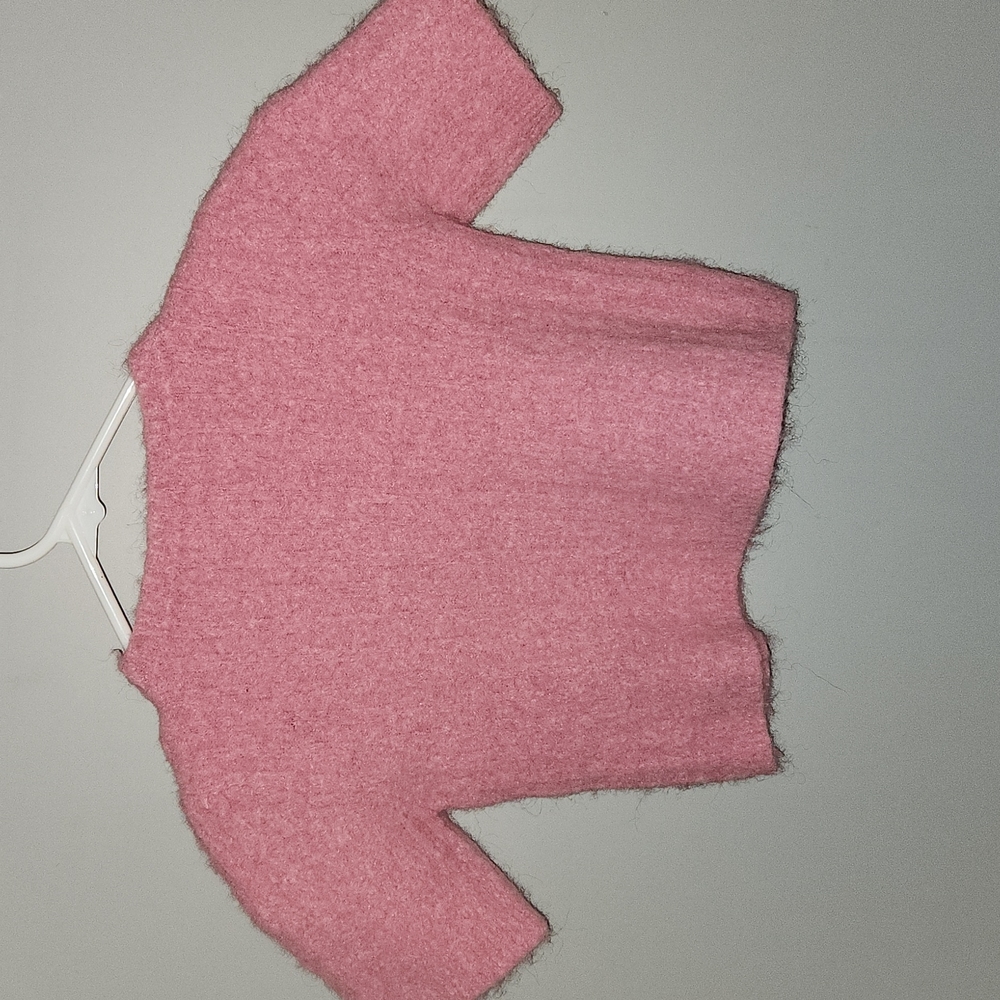 TACH Pink Dalia Button-Up Crop Sweater - Picture 5 of 13